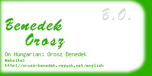benedek orosz business card